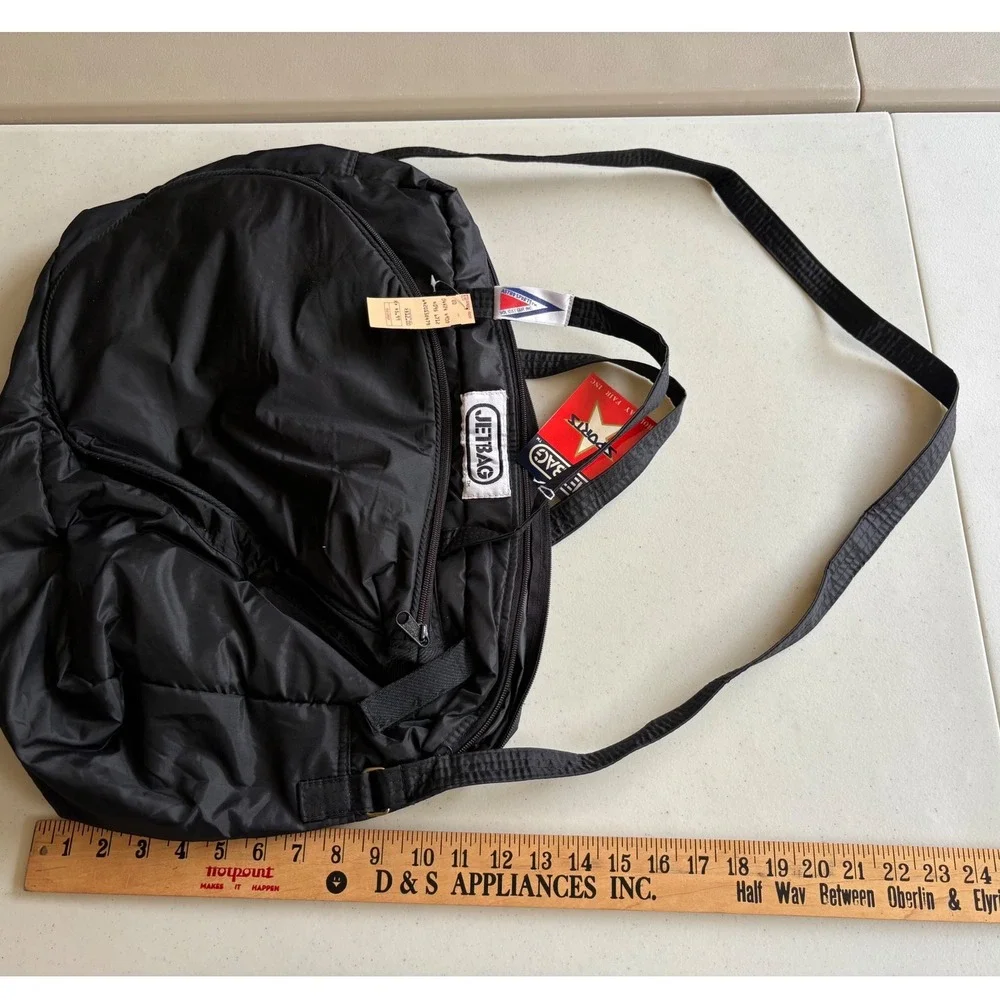 Jetbag Sports Vintage Black Nylon Duffel Bag NWT vintage 90s Weekender